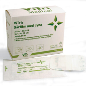 Sårfilm med dyna 10 x 20 cm (50 st/frp)